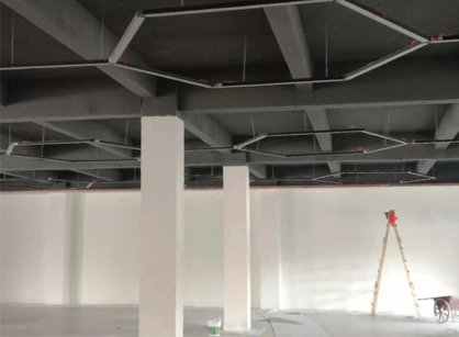 巡工地日志，，，，，广州宇跃传媒办公室装修项目举行中